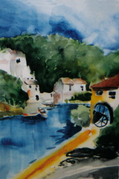 Den Hafen von Cala Figuera - Malorca hat Gudrun gemalt!